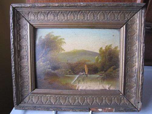 VICTORIAN PAINTING IN LOVELY FRAME.