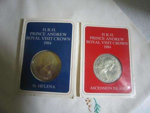 2 MEDALLIONS FROM PRINCE ANDREWS VISITS
