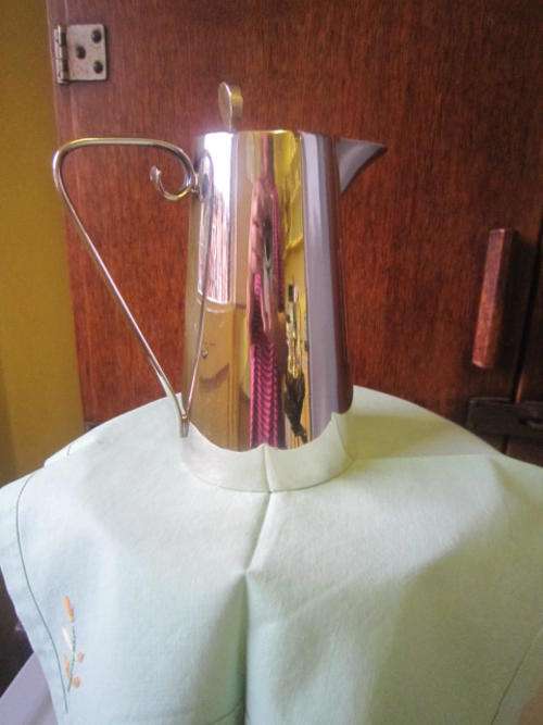 SILVER PLATED VERY UNUSUAL HOT WATER JUG  ITEM NO 701