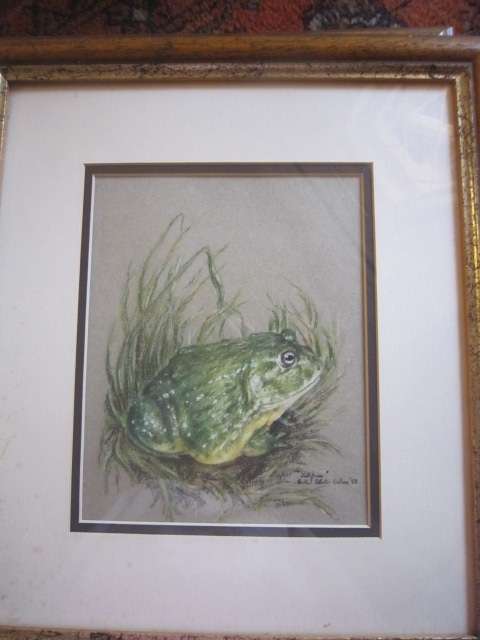 4 DIFFERENT FROG PAINTINGS BY HEATHER SCLATER WILSON  ITEM NO 1015 A B C D