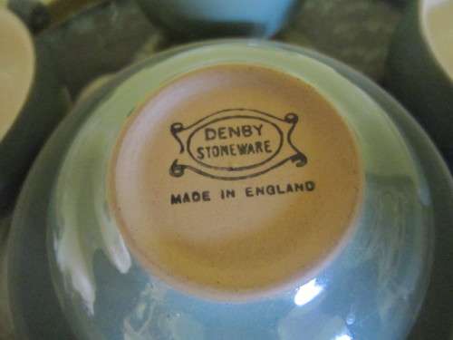 12 PIECE DENBY STONEWARE SOUP SET  ITEM NO  2012