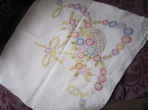 Victorian embroidered table cloth