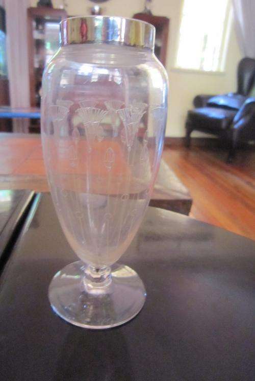 1829 Silver collared specimen vase