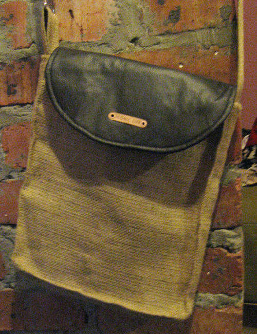 Hessian Satchel (FREE SHIPPING IN SA) black Lining inside