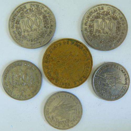 West and Central Africa set of coins