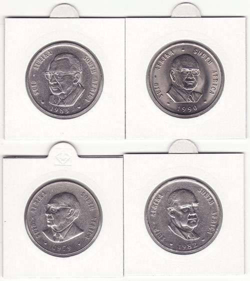 RSA 1 Rand 4 President in Coin Holders