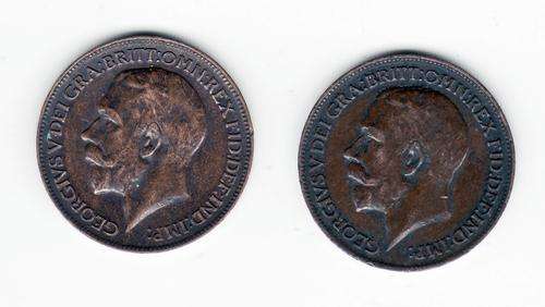 Great Britain Very Nice Detail 1911 and 1912 Farthings