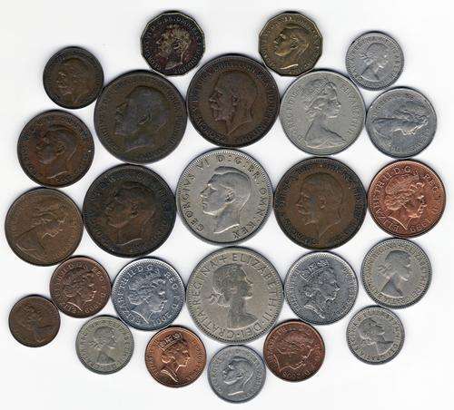 Great Britain 25 Mixed Coins No Duplicates