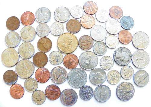 USA 50 Mixed Coins No Duplicates