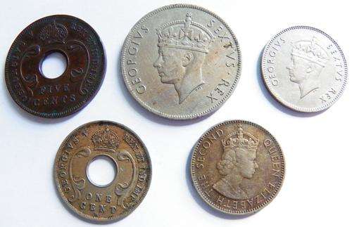 East Africa 5 Mixed Coins