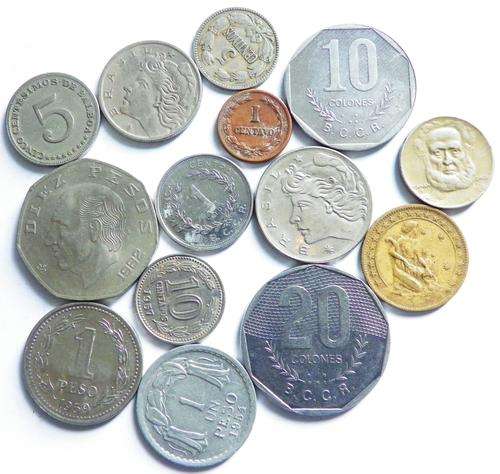 South America 14 Mixed Coins