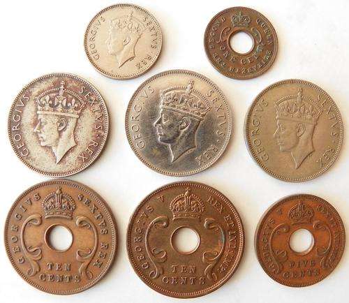 East Africa 8 Mixed Coins
