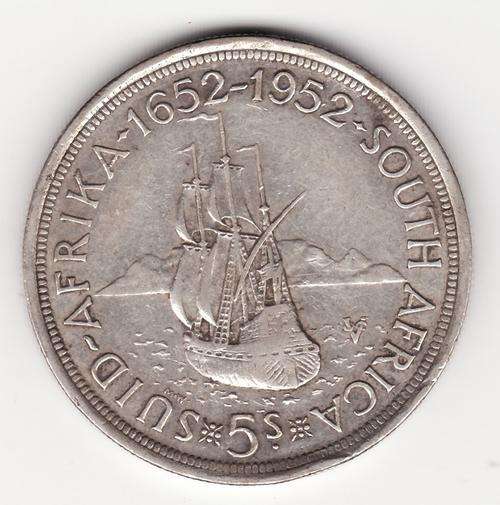 1952 SAU 5 Shilling .50 Silver
