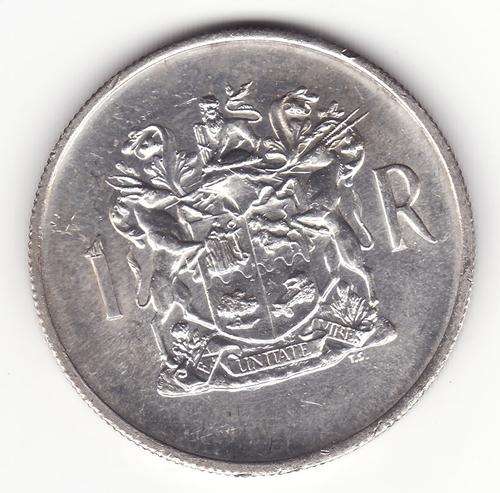 RSA 1969 Suid Afrika 1 Rand .80 Silver