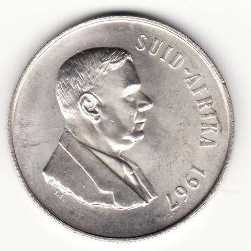 RSA 1967 Suid Afrika 1 Rand .80 Silver
