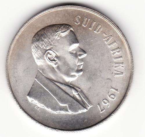 RSA 1967 Suid Afrika 1 Rand .80 Silver