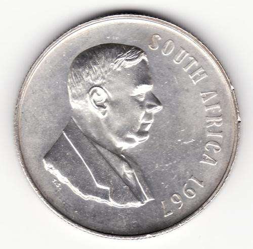 RSA 1967 South Africa 1 Rand .80 Silver