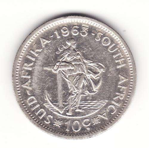 RSA 1st Decimal 1963 10 Cents .50 Silver