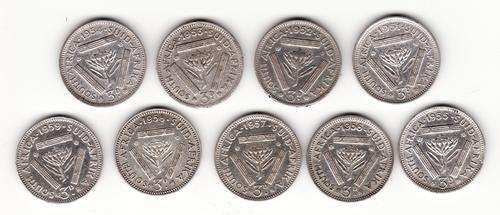SAU 1951 to 1959 Tickey Set .50 Silver