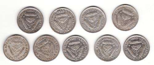 SAU 1951 to 1959 Tickey Set .50 Silver