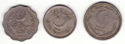 Pakistan 3 Mixed Coins