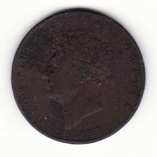 Great Britain 1827 Half Penny