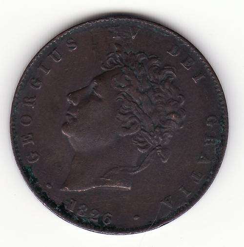 Great Britain Nice Rare 1826 1 Penny