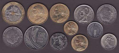 France 12 Mixed Coins