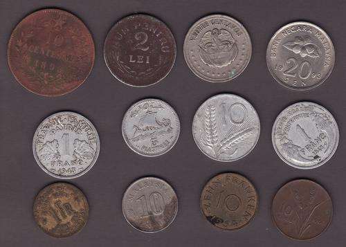 12 Mixed World Coins