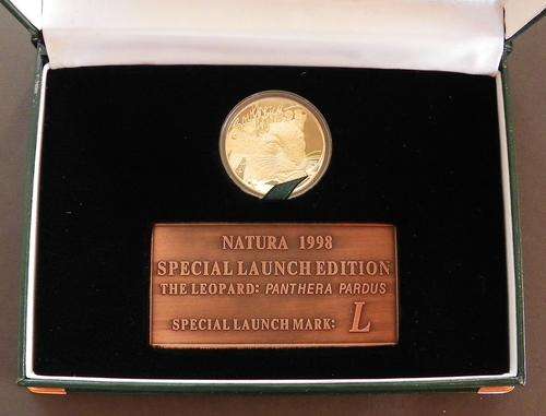 1998 1 Ounce 24ct Gold Natura The Leopard Panthera Pardus Special Launch Mark L