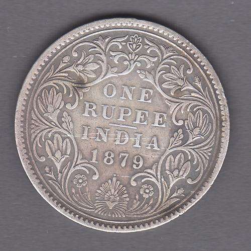 India 1879 1 Rupee .917 Silver