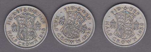 Great Britain 1948 to 1950 Half Crowns