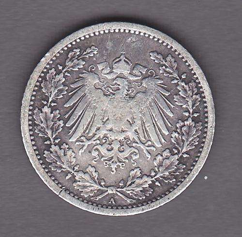 Germany 1906A Half Mark .90 Silver