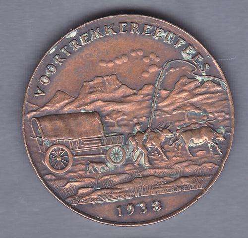 Nice 1838 to 1938 Voortrekker Centenary Copper Medallion