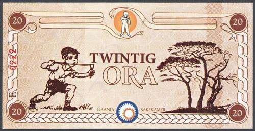 Orania 20 Ora Banknote Coupon