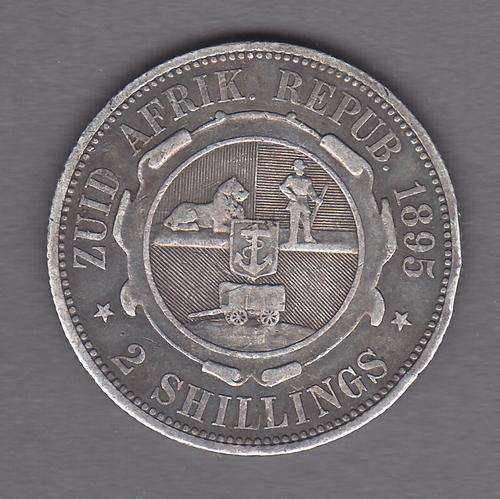 ZAR 1895 2 Shilling Ex Mount .925 Silver CW 11.25 Grams