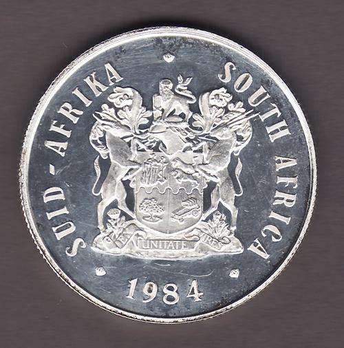 RSA 1984 Silver Proof 1 Rand .80 Silver 15 g Only 11 250 Minted