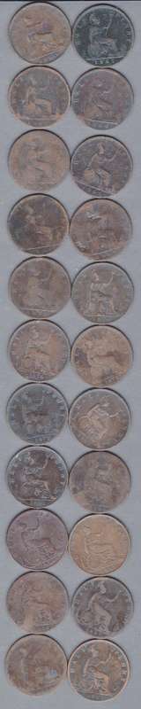 Great Britain 1880 to 1889 Half Pennies Some Gaps