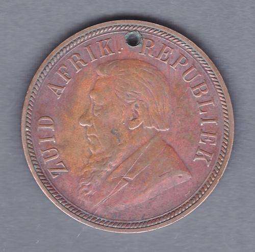 ZAR 1898 1 Copper Penny Holed