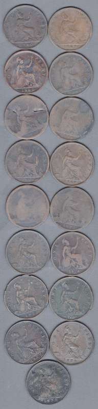 Great Britain 1860 to 1879 Pennies Some very nice coins in this set See Pictures for More Detail