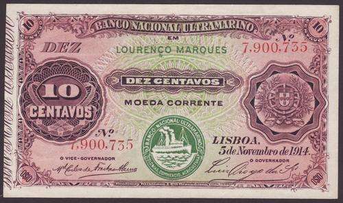 Lorenza Marques 5 November 1914 10 Centavos