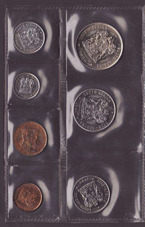 RSA 1986 Mint Pack 1 cent to R1. Only 9100 Minted