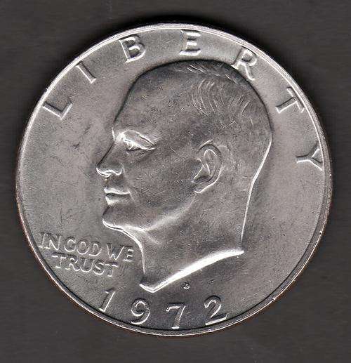 USA 1972D Eisenhower 1 Dollar Coin