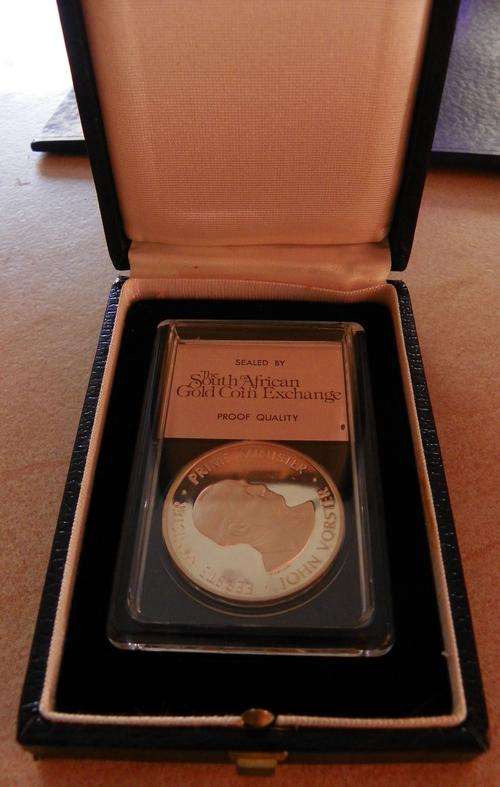 SA Gold Coin Exchange Silver Proof John Vorster 1948 - 1978 30 Year National Party Medallion