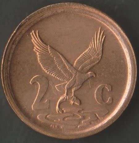 SOUTH AFRICA MINT ERRORS 1 CENT "EXTRA LEAVES" 2 CENT "FALLING FEATHER" -UNC