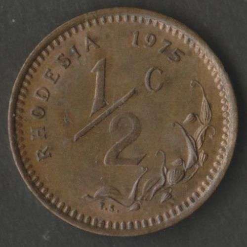 RHODESIA MINT ERRORS ROTATED DIE 1/2 CENT x 2 COINS(Circulated) AND TEN CENTS COIN(UNC)