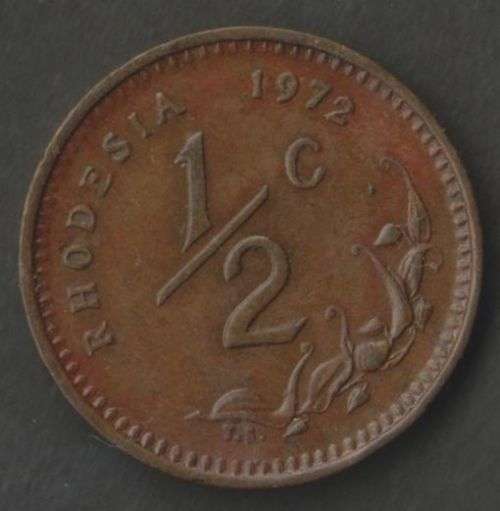RHODESIA MINT ERRORS ROTATED DIE 1/2 CENT x 2 COINS(Circulated) AND TEN CENTS COIN(UNC)