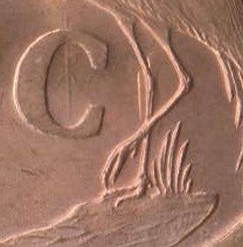 SOUTH AFRICA MINT ERROR 1990 5 CENT COINS x 2 WITH CRACKED DIE, EXTRA THICK LEG &ROTATED DIE- UNC
