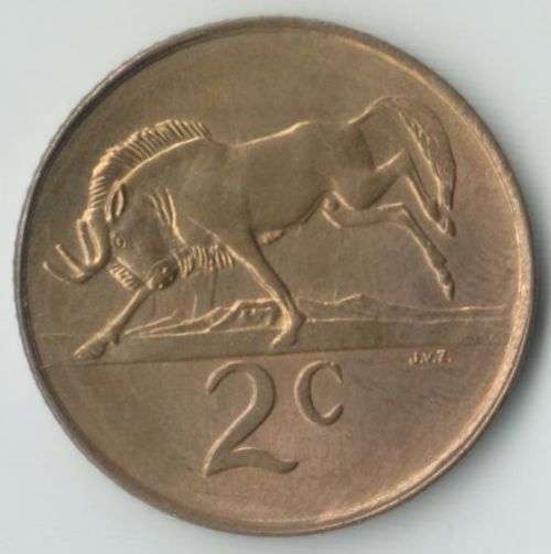 SOUTH AFRICA MINT ERROR 1990 2 CENTS x 2 BOTH WITH PART MISSING LEGENDS