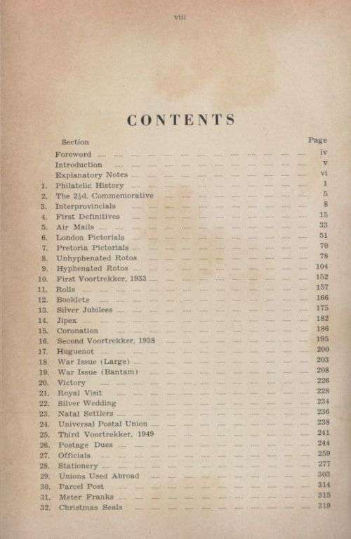 1952 UNION OF SOUTH AFRICA HANDBOOK CATALOGUE 326 PAGES WHICH LISTS MANY MANY VARIETIES AND ERRORS